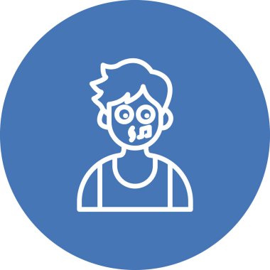 erkek avatar simgesi, vektör illüstrasyonu basit tasarım