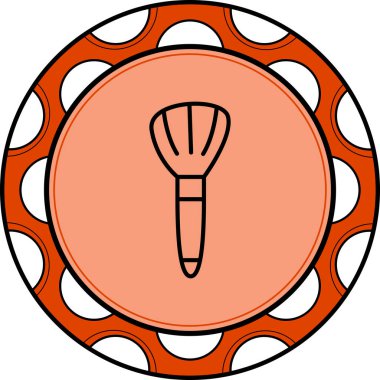 Makyaj Fırçası modern simgesinin vektör çizimi