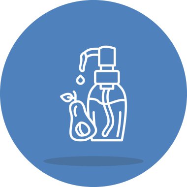 organik avokado yüzlü yağ şişesi simgesi