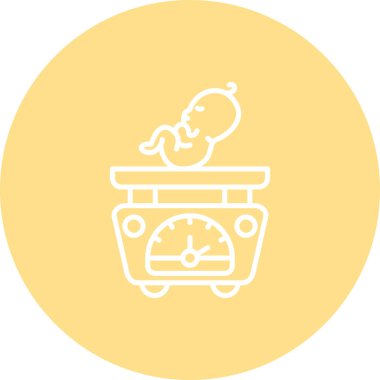 Bebek Ağırlığı Simgesi, Basit İllüstrasyon