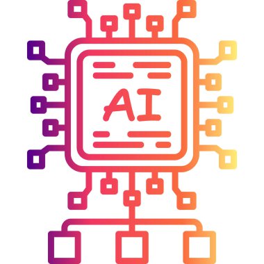 AI Algoritmasının vektör illüstrasyonu modern simge