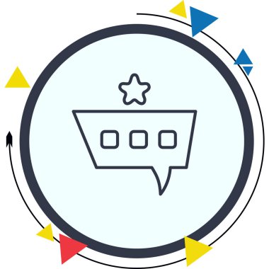 Basit geribildirim simgesi vektör çizimi