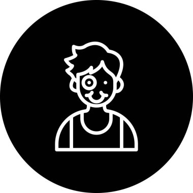 erkek avatar simgesi, vektör illüstrasyonu basit tasarım