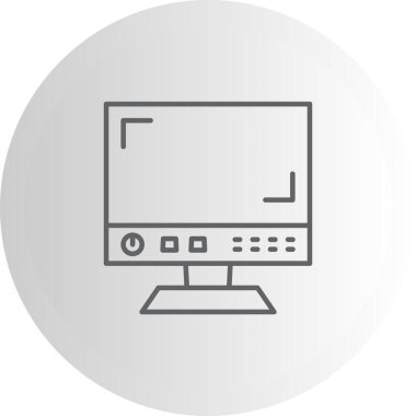 Televizyon simgesi basit düz illüstrasyon