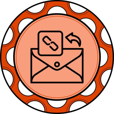 E- posta satırı simgesi, beyaz arkaplan üzerine basit illüstrasyon