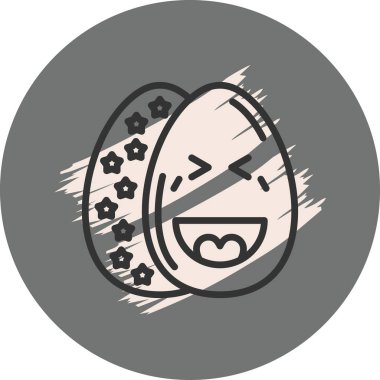 Paskalya Gülen Yumurta Yenilikçi Modern Yaratıcı Grafik Özelliği