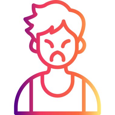 erkek avatar simgesi, vektör illüstrasyonu basit tasarım