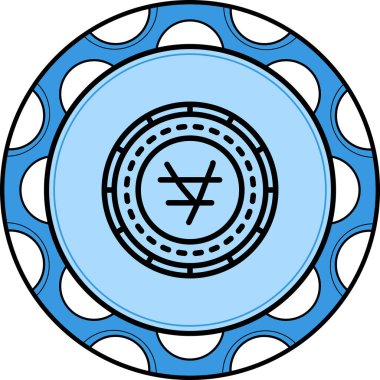 Yen Para Biçimli Özel Vektör Tasarım Varlığı