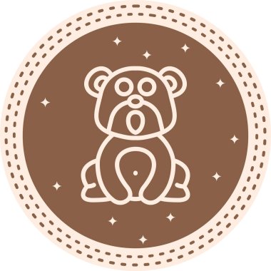 Şok olmuş Ayı. Uygulamalar için yaratıcı simge