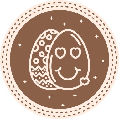 Paskalya Gülen Kalpler Yumurta Stili Yüksek Çözünürlüklü Sanat Sembolü