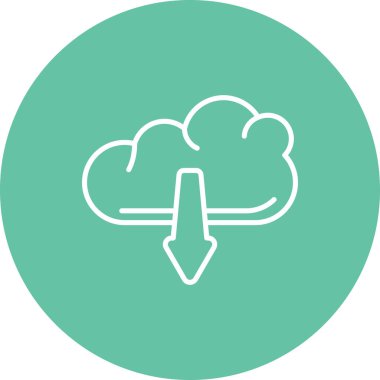 Bulut İndirme Zarif Çağdaş Dijital Grafik Özelliği