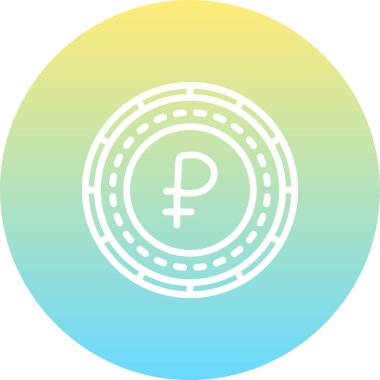 Rus Ruble Bozuk Para Sofistike Asgari Arayüz Tasarım Elemanı