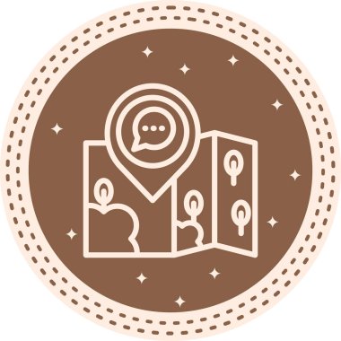 Konum Sohbeti Eşsiz Düz Dijital Nesne Tasarımı