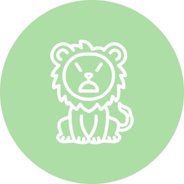 Azimli Aslan Yüksek Kaliteli Modern Vektör Elementi