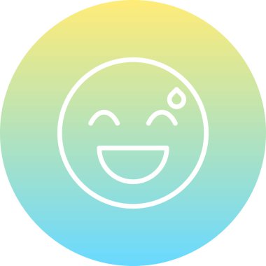 emoji simgesi, web kullanımı için basit tasarım vektör çizimi