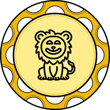 Palyaço Aslan Dengeli Özel Düz Vektör Düzeni