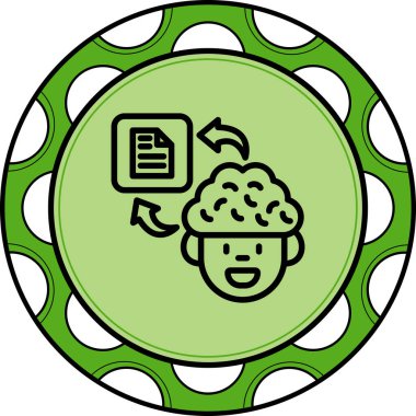 Beyin Dosyası Yüksek Kaliteli Ölçeklenebilir Vektör İllüstrasyonu