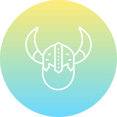 Viking Miğferi basit düz bir illüstrasyon