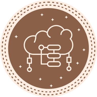 Bulut Kaydırma Dengeli Profesyonel Damgalama Grafik Sembolü