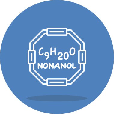 Anal olmayan molekülün kimyasal yapısı, basit web simgesi