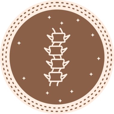 Kyphosis Premium Minimal Düz Vektör İllüstrasyonu