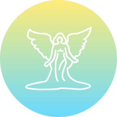 Melek Düz Simgesi, Basit İllüstrasyon