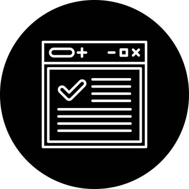 Web Sitesi Satır Simgesi, Basit Görüntü Beyaz Arkaplanda İzole Edildi