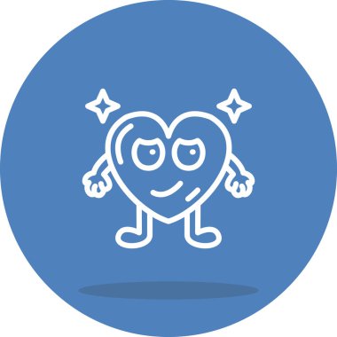 Yuvarlanan Gözlü Entelektüel Temiz Ürün Şeklinde Kalp