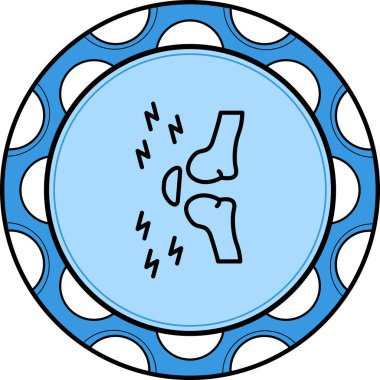 İnsan eklemini veya kemik yapısını temsil eden basit bir web simgesi