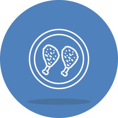 Kızarmış Tavuk Yaratıcı Fonksiyonel Web Grafik Sembolü