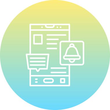 Bildirimleri Zorla Dengelenmiş Düz Modern Tasarım Elementi