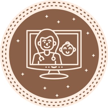 Çevrimiçi Doktor Sofistike Özel Vektör Sanat Nesnesi