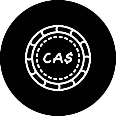 Kanada Dolar madeni para simgesi, para birimi sembolü