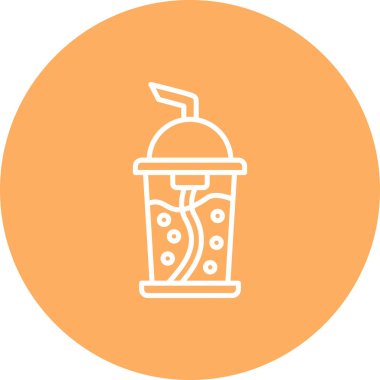 milkshake icon. outline illustration of milkshake vector icon for web