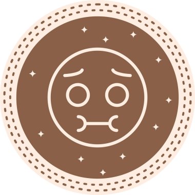 Çizgi film karalama simgesi web işareti, beyaz arkaplanda izole edilmiş emoji simgesi