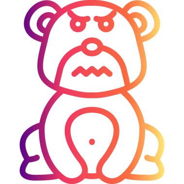 Ağlayan Ayı Dengeli Özel Düz Vektör Düzeni