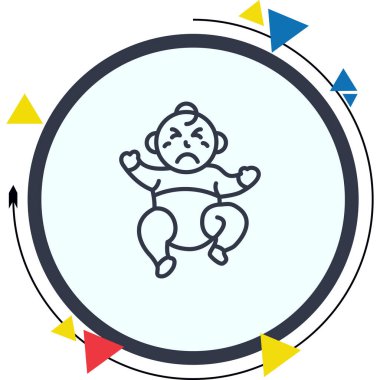 Bebek Ağlaması Simgesi, Basit İllüstrasyon