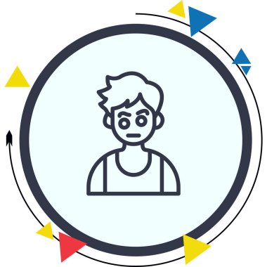 boy avatar icon, vector illustration simple design