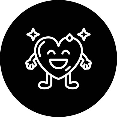 Yorgun Kalp Dengeli Profesyonel Damgalama Grafik Sembolü