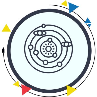 Güneş Sistemi Temiz Dijital Grafiksel Düzenlemesi