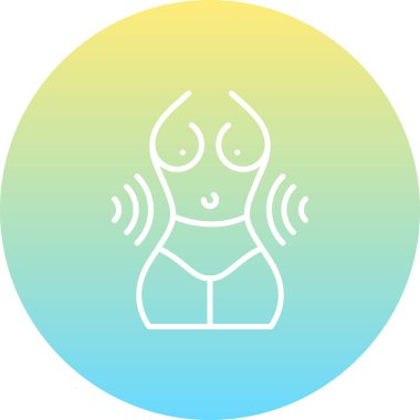 Kadın Vücut Çizelgesi Modern Düz Tasarım Özelliği