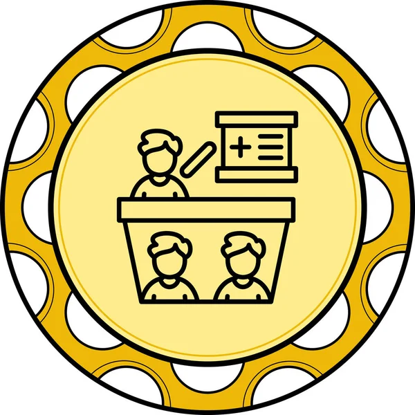 Tıbbi Konferans Hattı Düz Simgesi