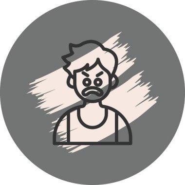 erkek avatar simgesi, vektör illüstrasyonu basit tasarım