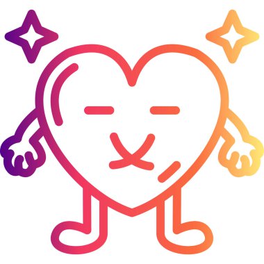 Kalp simgesi web işareti, beyaz arkaplanda izole edilmiş emoji simgesi