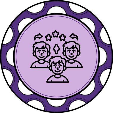 Basit geribildirim simgesi vektör çizimi