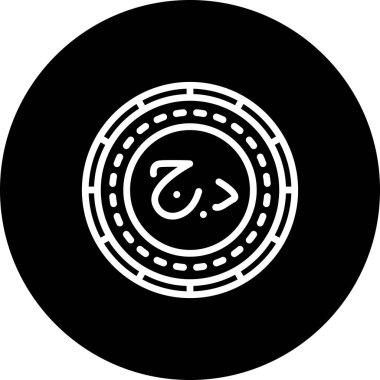 Cezayir Sikkesi Asgari Dijital Grafik Sembolü