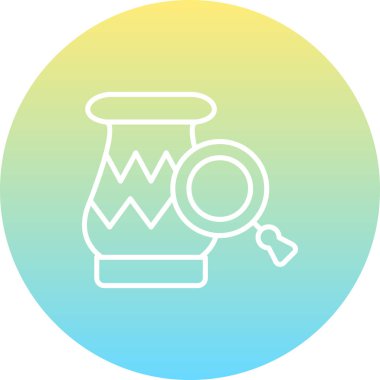 Vazo Satırı Simgesi, Basit Görüntü Beyaz Arkaplanda İzole Edildi