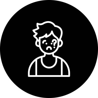 erkek avatar simgesi, vektör illüstrasyonu basit tasarım