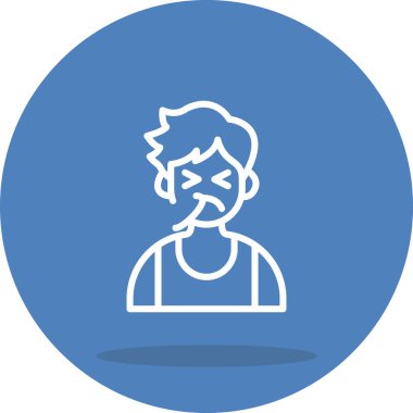 erkek avatar simgesi, vektör illüstrasyonu basit tasarım