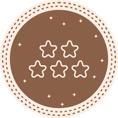 Beş Yıldız Beğeni Profesyonel Asgari Yaratıcı Grafik Nesnesi